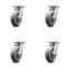 Service Caster 6 Inch Kingpinless Thermoplastic Rubber Wheel Swivel Top Plate Caster, 4PK SCC-KP30S620-TPRRD-4 - alternate 1